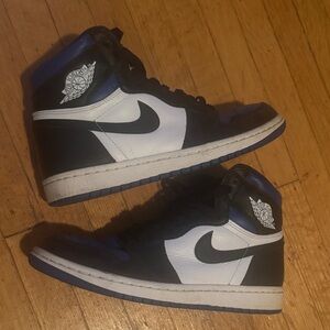 Jordan 1 Royal Toe Black and Blue High-Top Sneakers